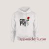 Girl power hand up with rose Hoodies