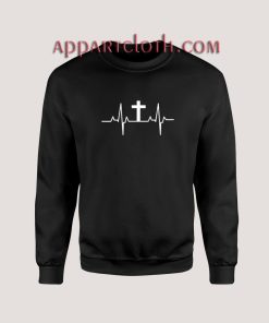 Cross Heartbeat Christian Sweatshirts