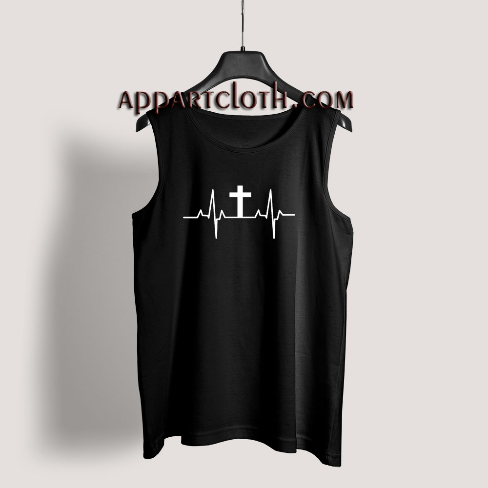 Cross Heartbeat Christian Tank Top
