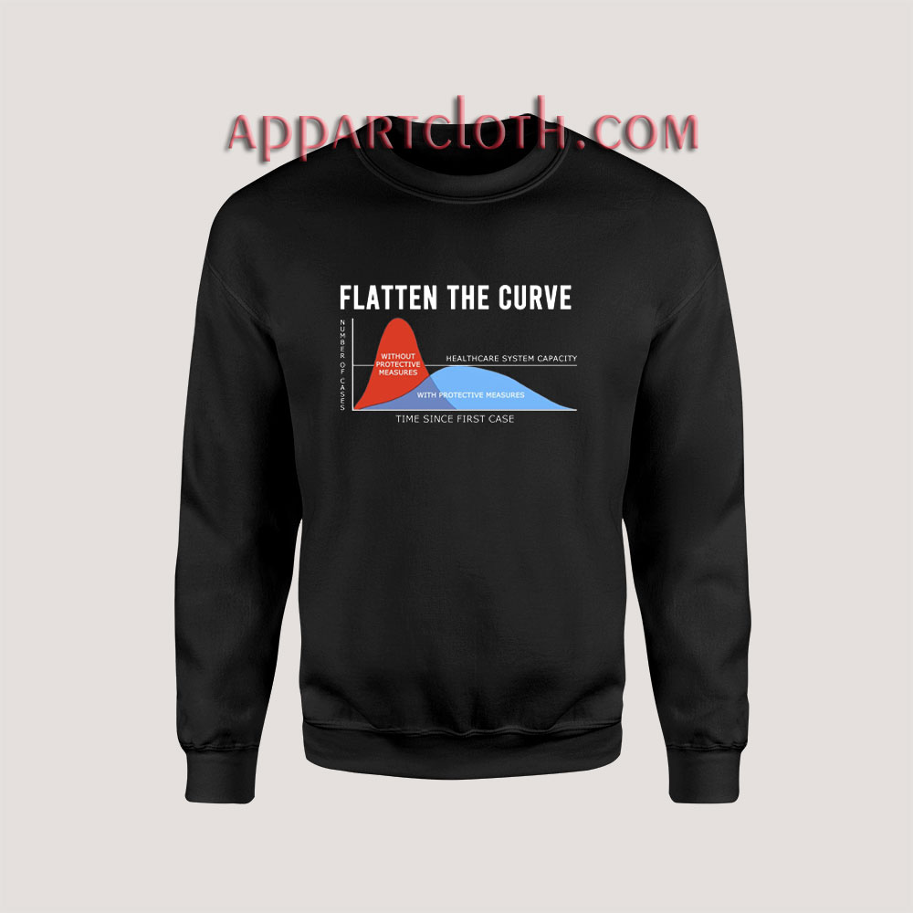 Flatten The Curve Graphic Sweatshirts