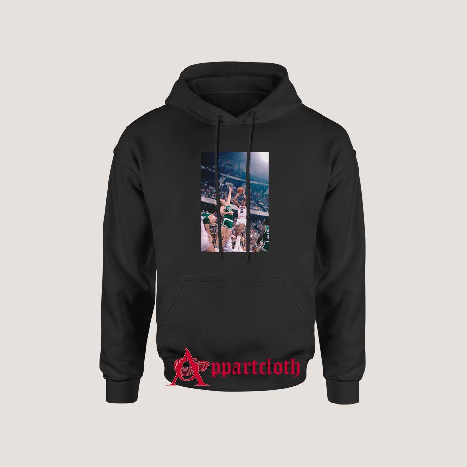 Julius Erving Jump Shot Against Rival Larry Bird Hoodie