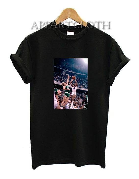 Julius Erving Jump Shot Against Rival Larry Bird T-Shirt