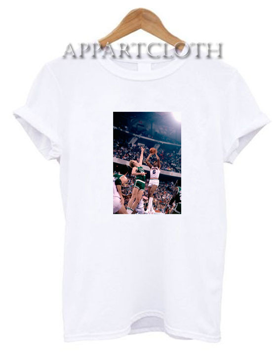 Julius Erving Jump Shot Against Rival Larry Bird T-Shirt