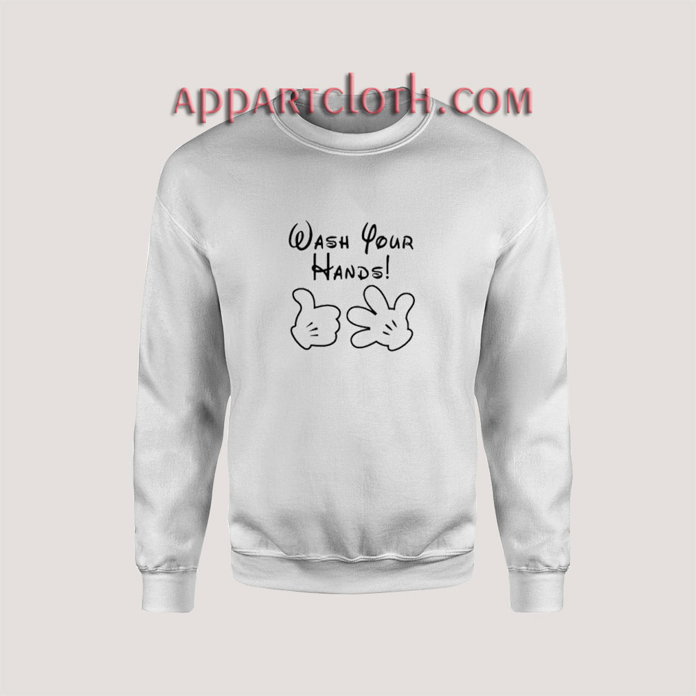 Wash Your Hands Mickey Gloves Sweatshirt