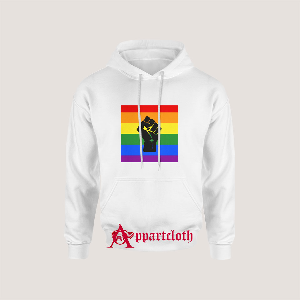 BLM Pride Rainbow Black Lives Matter Hoodie
