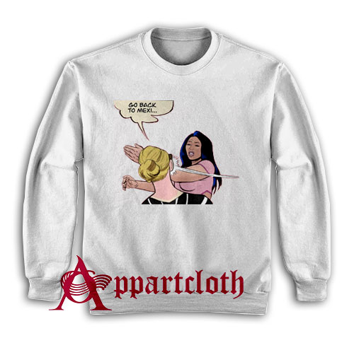 Go Back To Mexi White Sweatshirt for Unisex