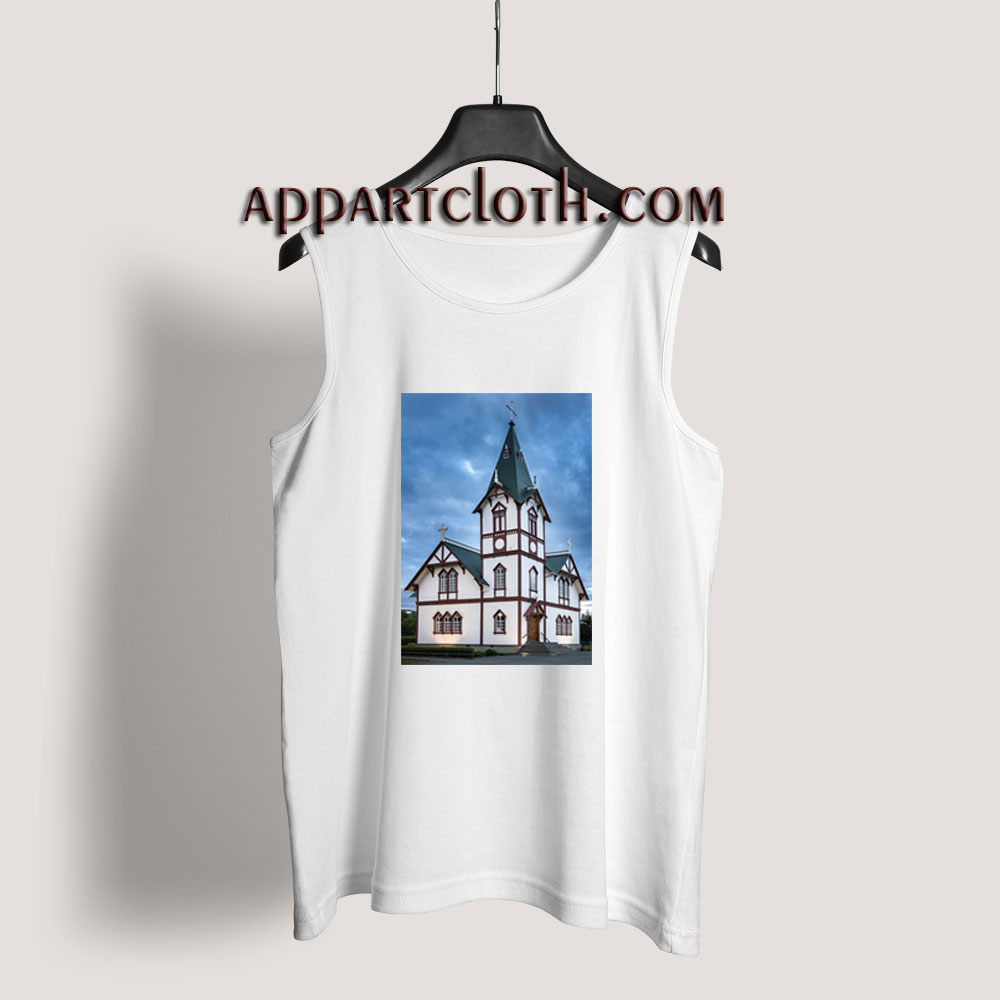 Husavik Church Iceland Tank Top for Unisex