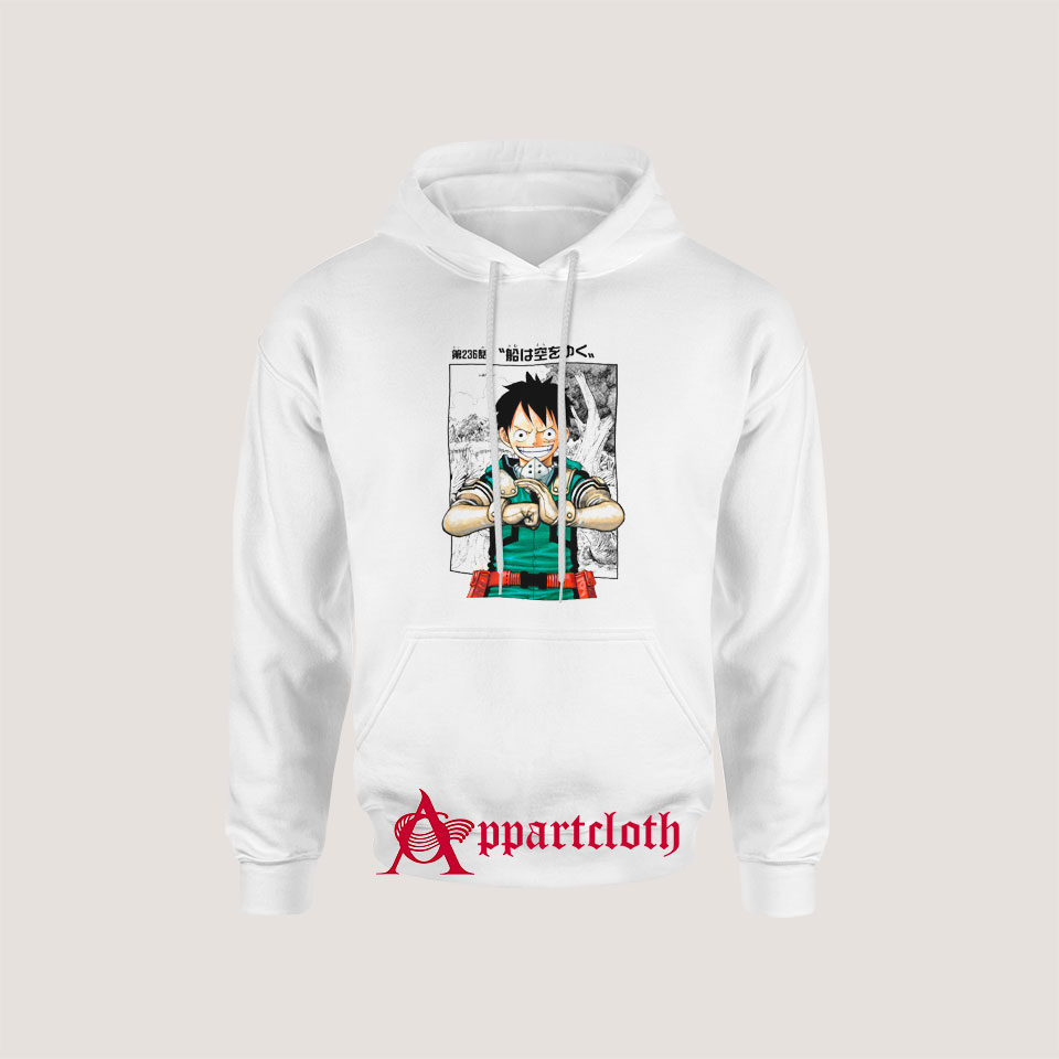 Luffy x Midoriya Hoodie