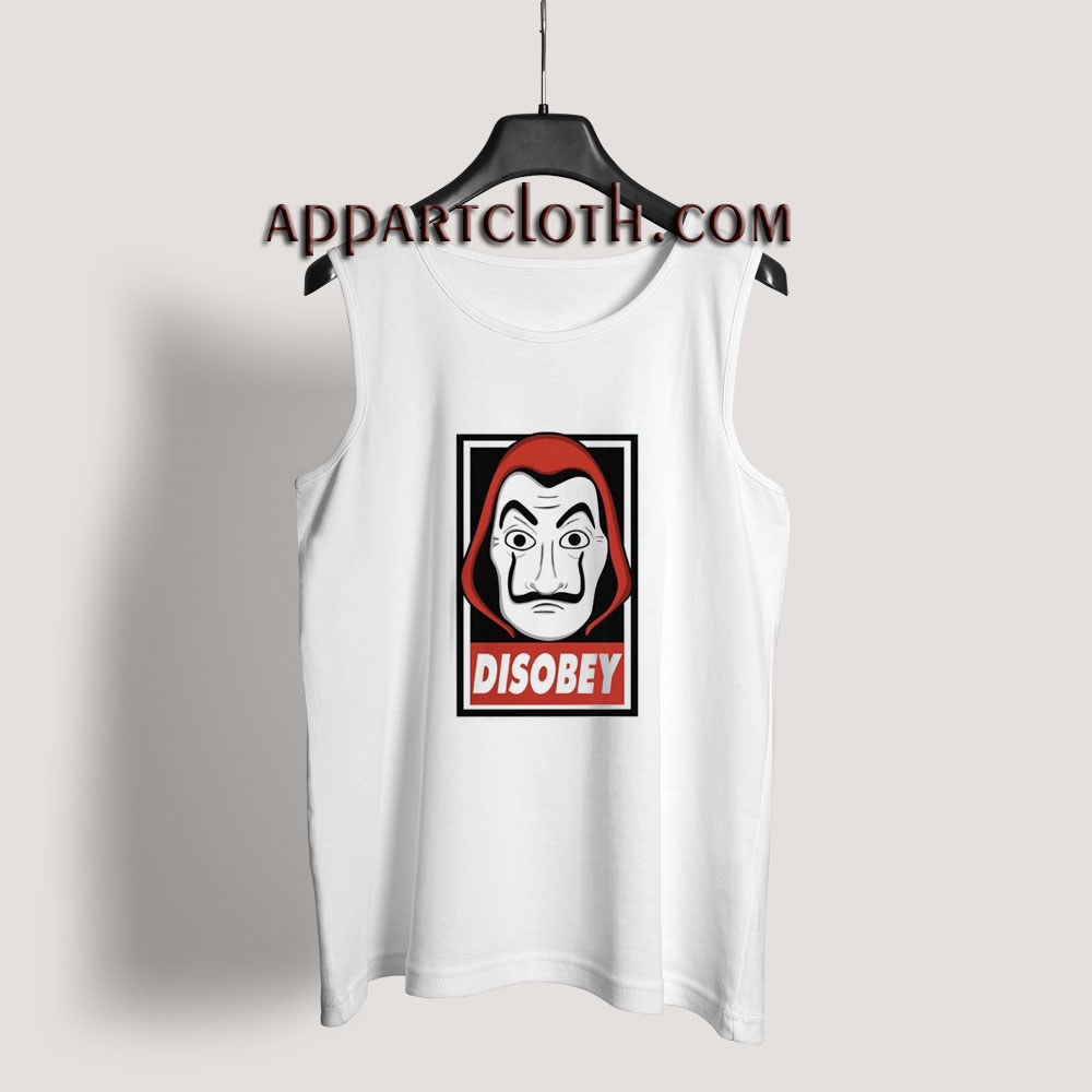 Disobey - Dali Mask Money Heist Tank Top