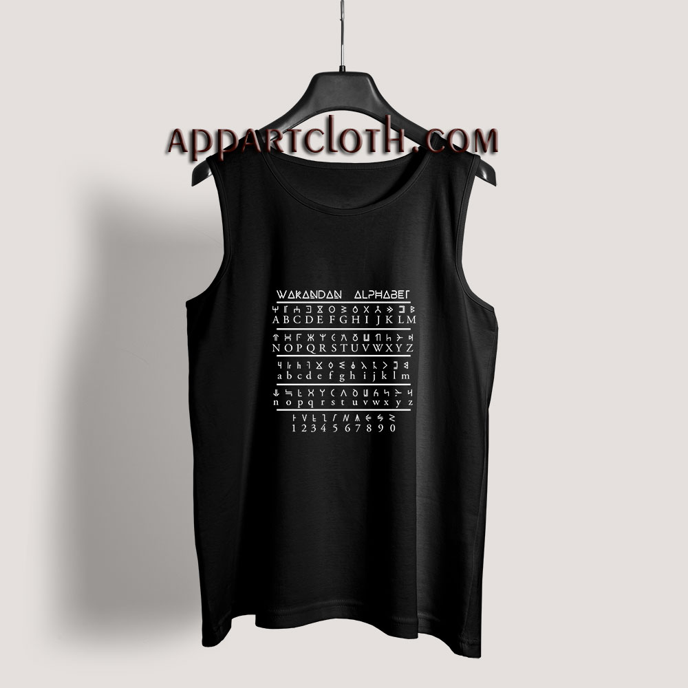 Wakanda Alphabet Tank Top