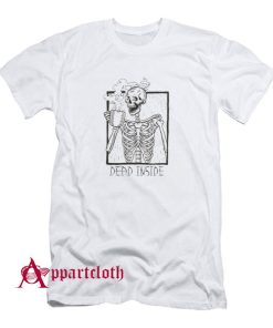 Dead Inside Skeleton Coffee Halloween T-Shirt