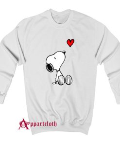 Peanuts Heart Sitting Snoopy Sweatshirt