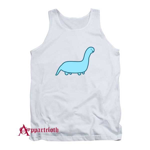 Cute Blue Dino Tank Top