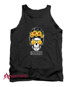 Mom Life Sunflower Skull Tank Top