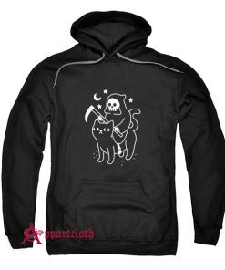 Death Rides A Black Cat Hoodie