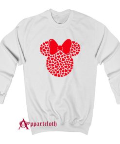 Disney Minnie Mouse Icon Filled with Hearts Sweatshirt