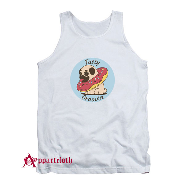 Pug Doughnut Tasty Groovin Tank Top