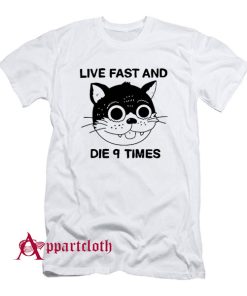 Live Fast And Die 9 Times Ringer T-Shirt