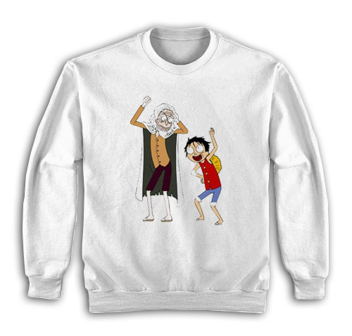 One Piece Luffy And Rayleigh Rick And Morty Parody Sweatshirt