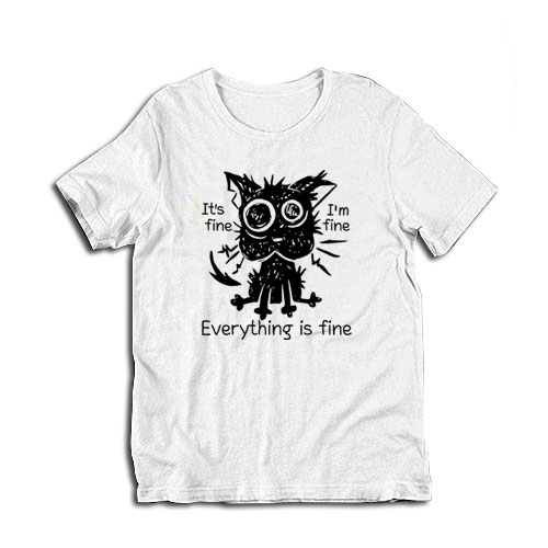 Stressed Cat Funny T-Shirt