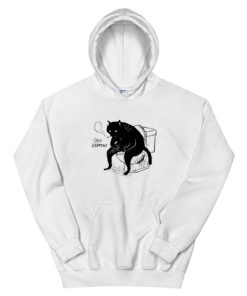 Black Cat Smoking Shit Happens Hoodie