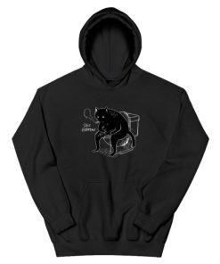 Black Cat Smoking Shit Happens Hoodie