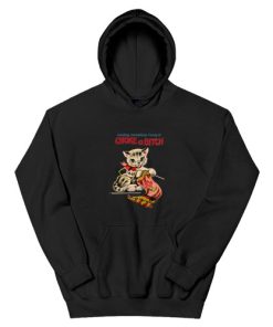Choke A Bitch Funny Cat Vintage Hoodie