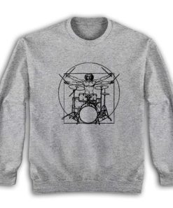 Da Vinci Vitruvian Man Drummer Sweatshirt