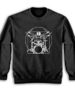 Da Vinci Vitruvian Man Drummer Sweatshirt