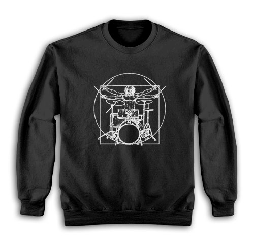 Da Vinci Vitruvian Man Drummer Sweatshirt