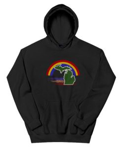 Rainbow Michigan Vintage Hoodie