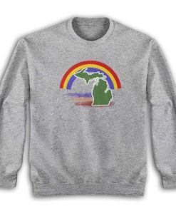 Rainbow Michigan Vintage Sweatshirt