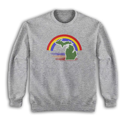 Rainbow Michigan Vintage Sweatshirt