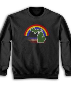 Rainbow Michigan Vintage Sweatshirt