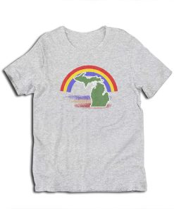 Rainbow Michigan Vintage T-Shirt