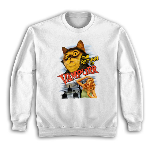 The Return of Vampurr Cat Halloween Vampire Sweatshirt