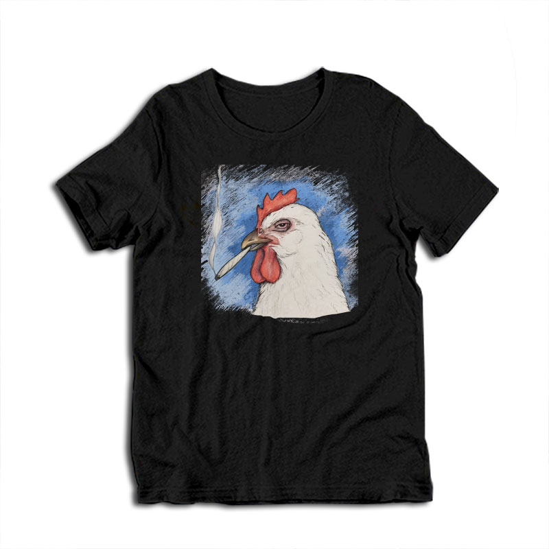 Fried Chicken Smoking Weed T-Shirt