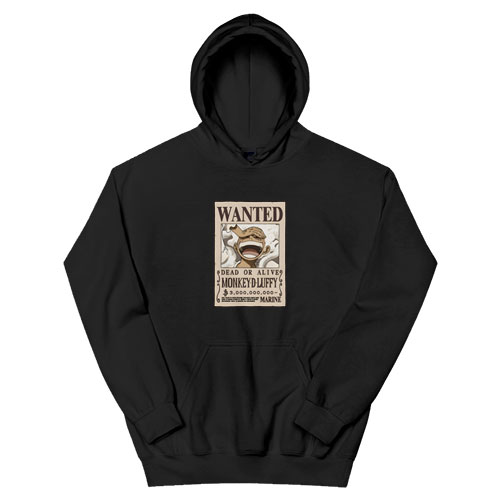 One Piece Monkey D Luffy Wanted Poster Hoodie