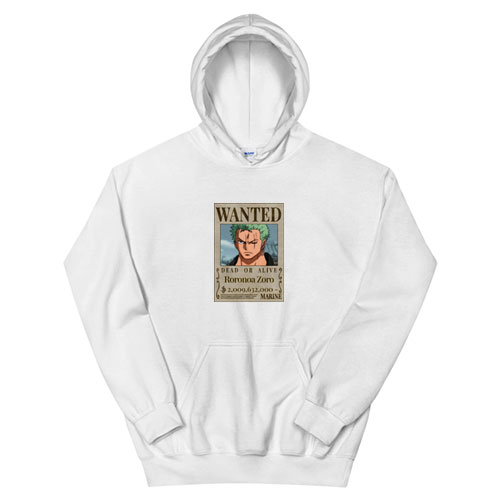One Piece Poster Wanted Roronoa Zoro Hoodie