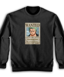 One Piece Poster Wanted Roronoa Zoro Sweatshirt