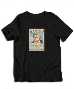 One Piece Poster Wanted Roronoa Zoro T-Shirt