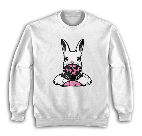 The Passenger Benson Rabbit Hood Human Skull Sweatshirt
