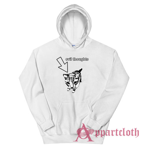 Cat Evil Thoughts Funny Hoodie