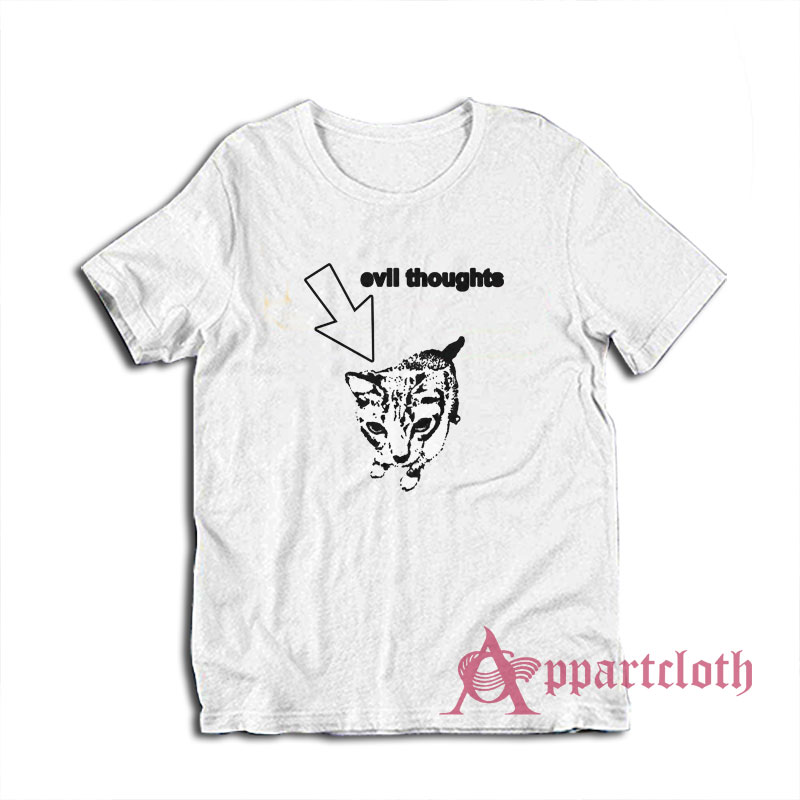 Cat Evil Thoughts Funny T-Shirt