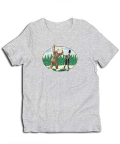 Glarkware Bigfoot vs Abe Lincoln Jimmy Chance Raising Hope T-Shirt