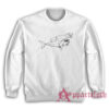 A T-Rex Riding A Shark With Guns Sweatshirt