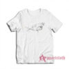 A T-Rex Riding A Shark With Guns T-Shirt