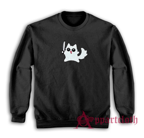 Gojo Cat Knife Funny Sweatshirt