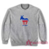Ass Man Democratic Party Donkey JD Scrubs Sweatshirt