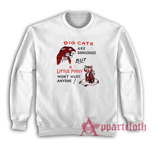 Big Cats Are Dangerous But A Little Pussy Won't Hurt Anyone Sweatshirt